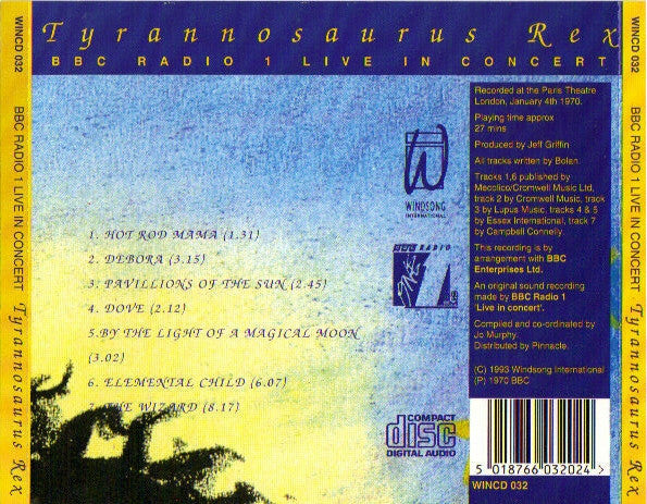 Tyrannosaurus Rex : BBC Radio 1 Live In Concert (CD, Album)