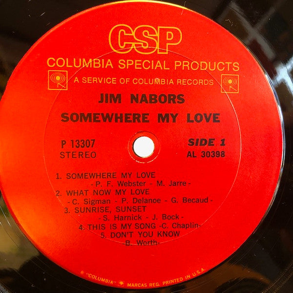 Jim Nabors : Somewhere My Love (LP, Comp)
