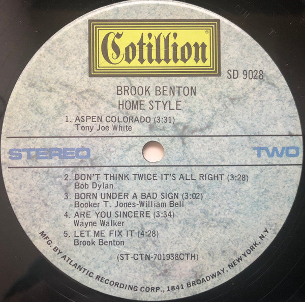 Brook Benton : Home Style (LP, Album, CTH)