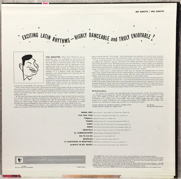 Xavier Cugat And His Orchestra : The Best Of Cugat (LP, RE)