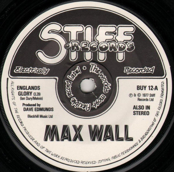 Max Wall : England's Glory (7", Single)