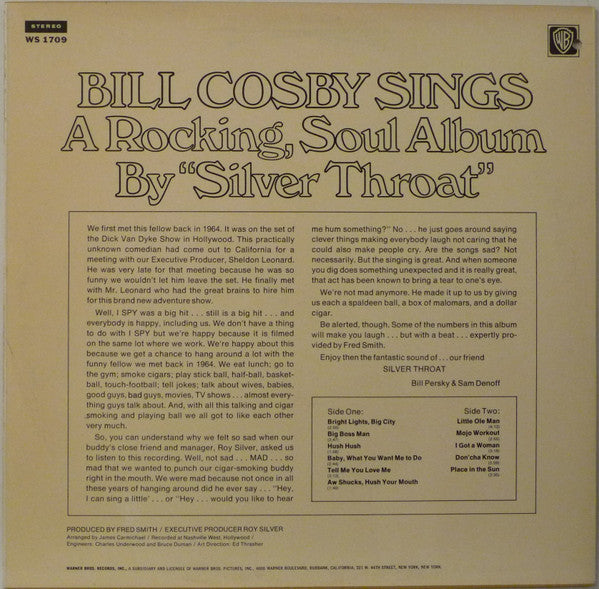 Bill Cosby : Bill Cosby Sings / Silver Throat (LP, Album, Lam)