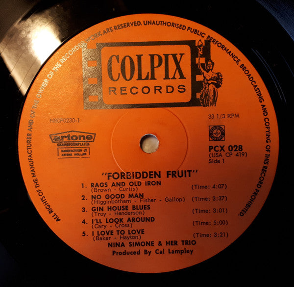Nina Simone : Forbidden Fruit (LP, Album, RE)