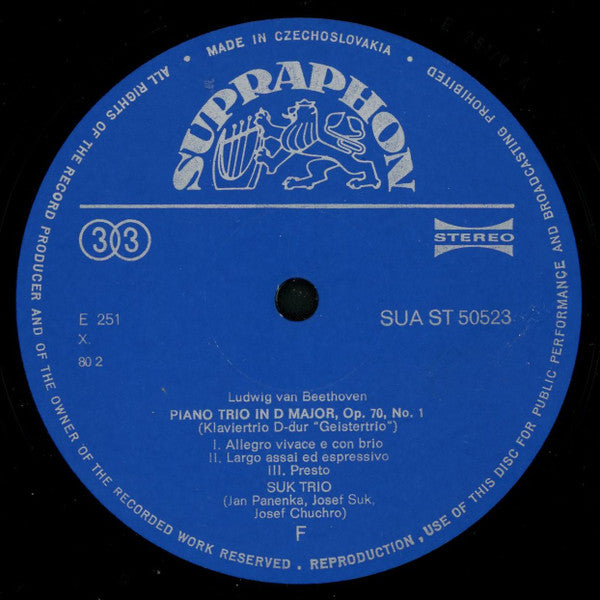 Ludwig van Beethoven, Suk Trio : Beethoven: Piano Trios (LP)