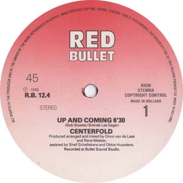 Centerfold : Up And Coming (12", Maxi)