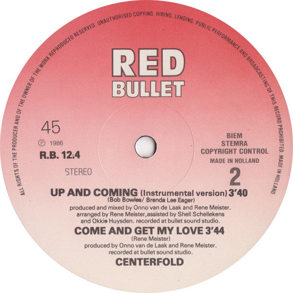 Centerfold : Up And Coming (12", Maxi)