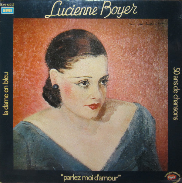 Lucienne Boyer : La Dame En Bleu "Parlez Moi D'Amour" 50 Ans De Chansons (2xLP, Comp, Gat)