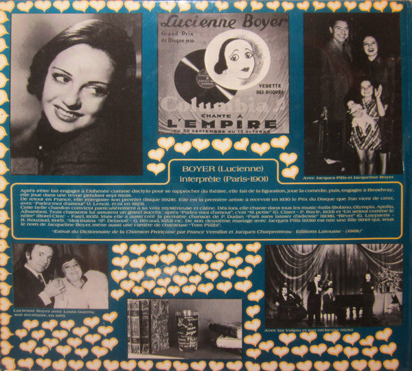 Lucienne Boyer : La Dame En Bleu "Parlez Moi D'Amour" 50 Ans De Chansons (2xLP, Comp, Gat)