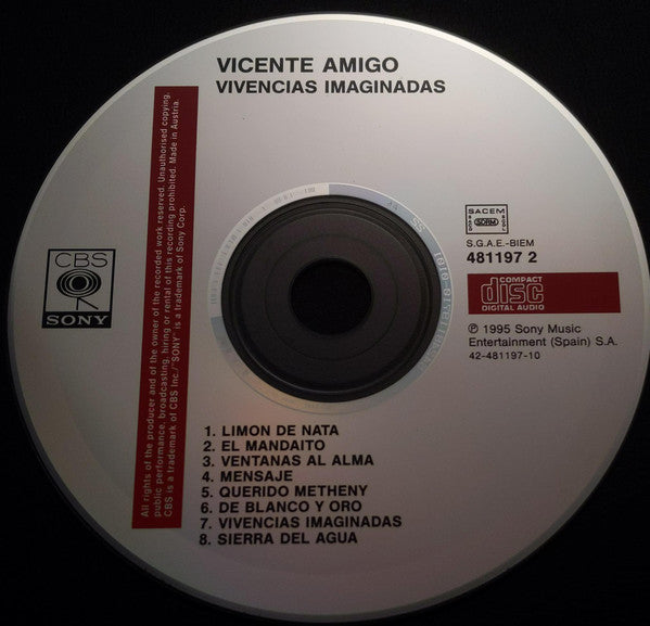 Vicente Amigo : Vivencias Imaginadas (CD, Album)