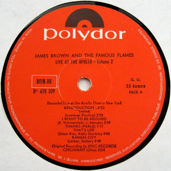 James Brown : Live At The Apollo Volume II (2xLP, Album, Gat)