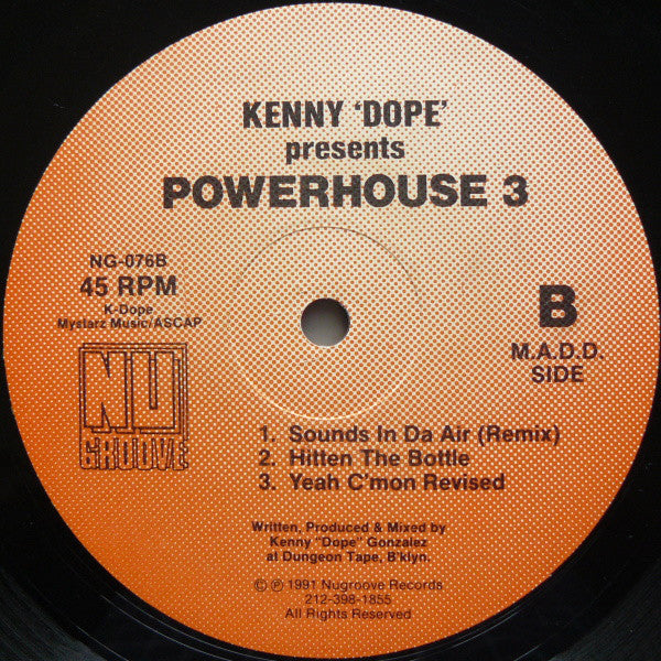Kenny "Dope" Gonzalez Presents Power House : 3 (12")