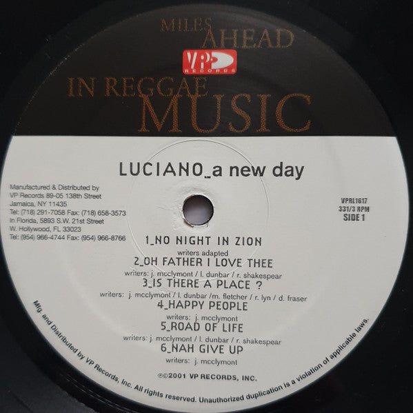 Luciano (2) : A New Day (LP, Album)