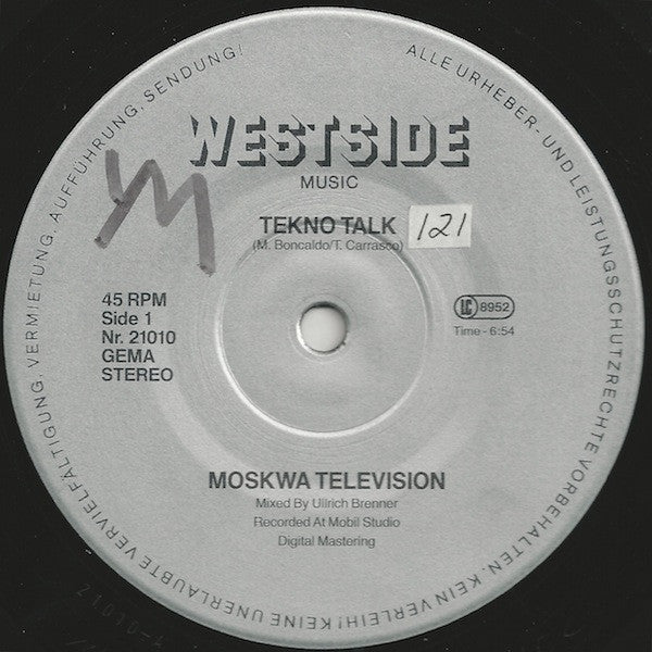 Moskwa TV : Tekno Talk (12")