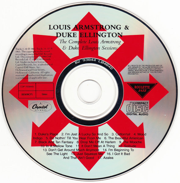 Louis Armstrong & Duke Ellington : The Complete Louis Armstrong & Duke Ellington Sessions (CD, Comp, RE, RP)