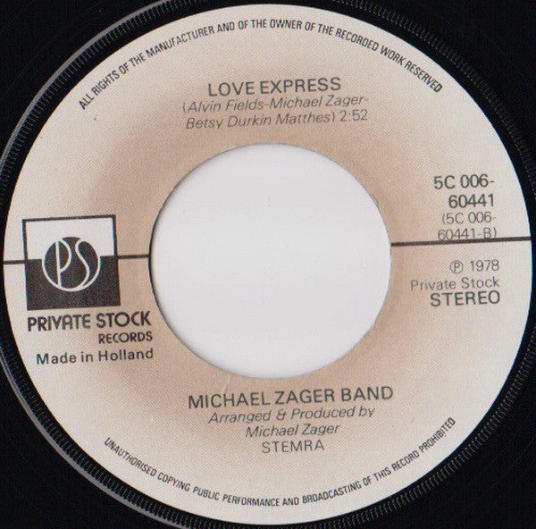The Michael Zager Band : Let's All Chant (7")