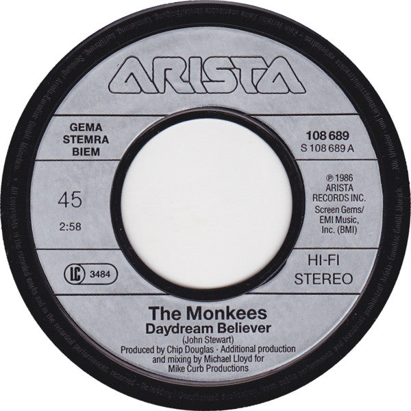 The Monkees : Daydream Believer (7", Single)