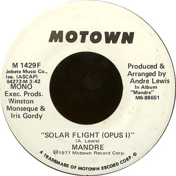 Mandré : Solar Flight (Opus I) (7", Mono, Promo, Mon)