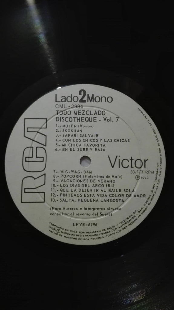 Various : Todo Mezclado Discotheque Vol. 7 (LP, Comp, Mono)