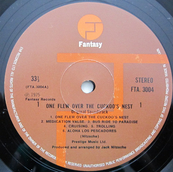 Jack Nitzsche : Soundtrack Recording From The Film : One Flew Over The Cuckoo's Nest (LP, Gat)