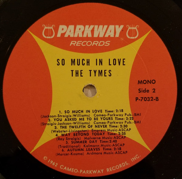 The Tymes : So Much In Love (LP, Album, Mono)