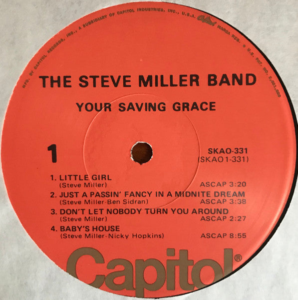 Steve Miller Band : Your Saving Grace (LP, Album, RE, Los)