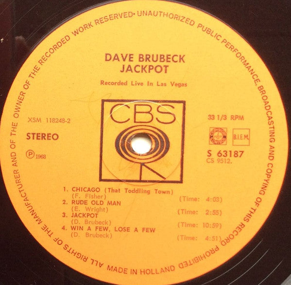 Dave Brubeck : Jackpot (LP, Album)