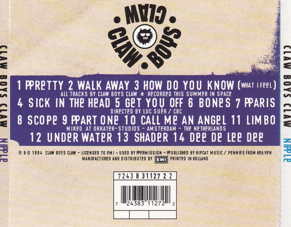 Claw Boys Claw : Nipple (CD, Album)