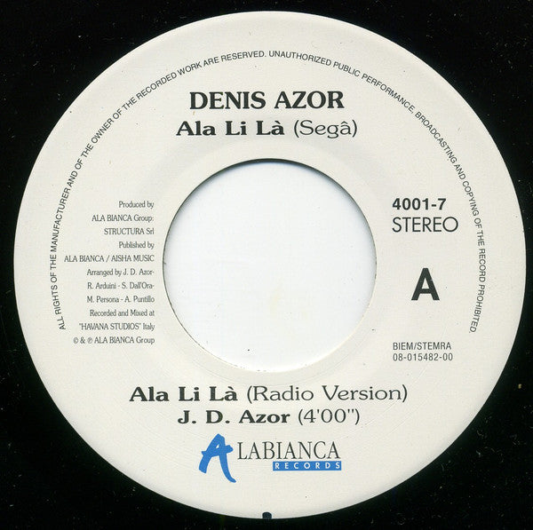 Denis Azor : Ala Li La (7")