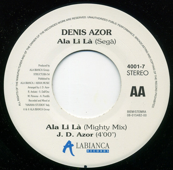 Denis Azor : Ala Li La (7")