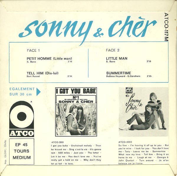 Sonny & Cher : Petit Homme (Little Man) (7", EP)
