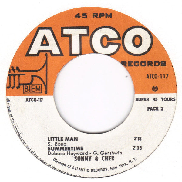 Sonny & Cher : Petit Homme (Little Man) (7", EP)