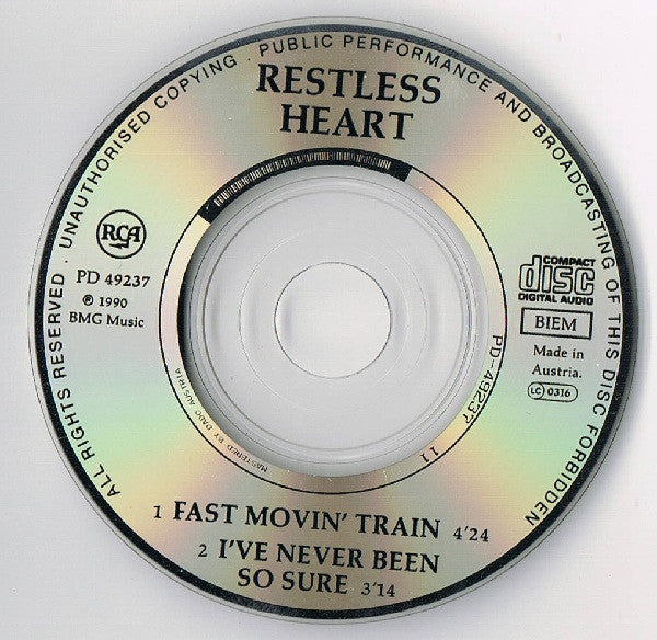 Restless Heart : Fast Movin' Train (CD, Mini, Single, Ltd, Car)