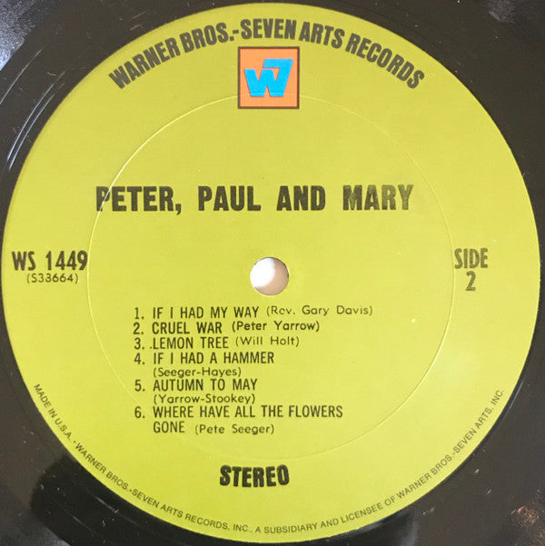 Peter, Paul And Mary* : Peter, Paul And Mary (LP, Album, RP, Ter)