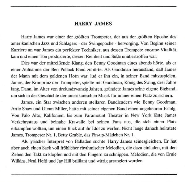Harry James (2) : Harry James (CD, Comp)