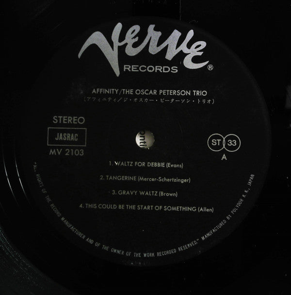 The Oscar Peterson Trio : Affinity (LP, Album, RE)