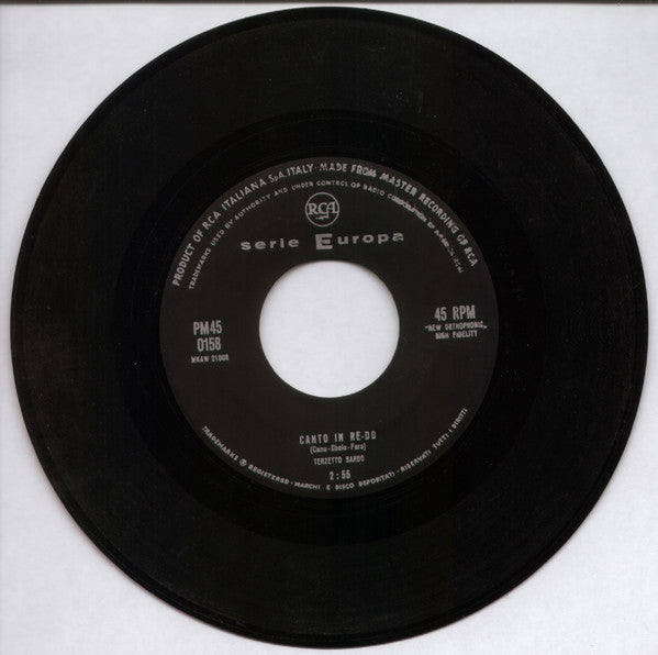 Terzetto Sardo : Canto In Re-Do / Me Giamana A Soldadu (7")