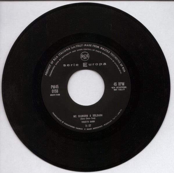 Terzetto Sardo : Canto In Re-Do / Me Giamana A Soldadu (7")
