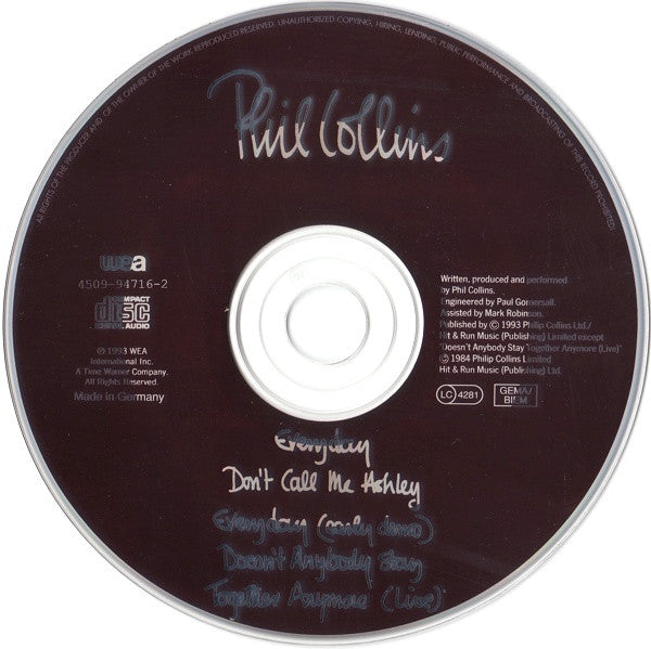 Phil Collins : Everyday (CD, Maxi)