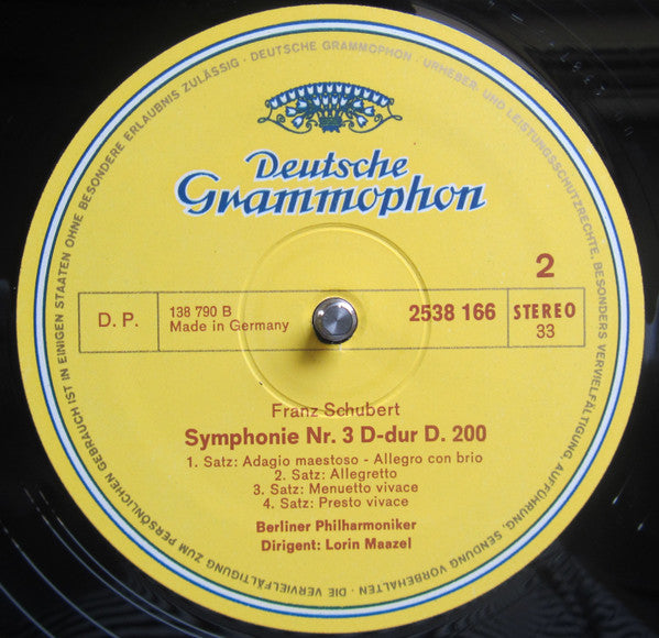 Franz Schubert - Berliner Philharmoniker, Lorin Maazel : Symphonies Nos. 2 & 3 (LP)
