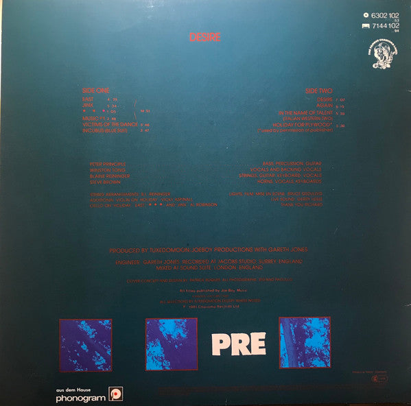 Tuxedomoon : Desire (LP, Album)