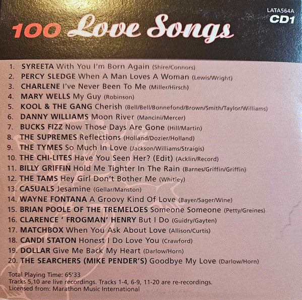 Various : 100 Love Songs (5xCD, Comp)