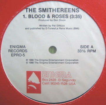 The Smithereens : Blood & Roses (12", Single, Promo)