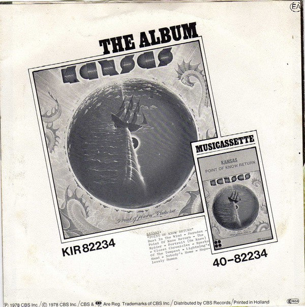 Kansas (2) : Dust In The Wind (7", Single)