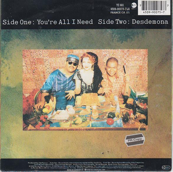 Carmel (2) : You're All I Need (7")