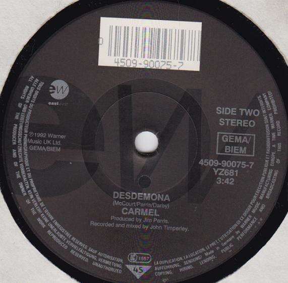 Carmel (2) : You're All I Need (7")
