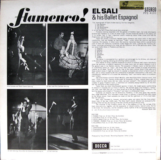 El Sali And His Ballet Espagnol : Flamenco! (LP, Album)
