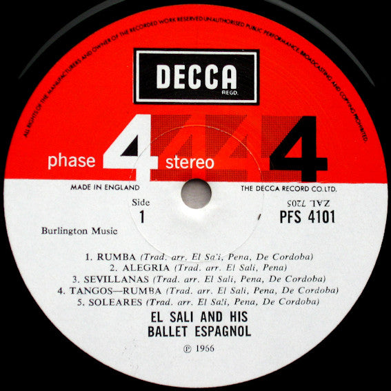 El Sali And His Ballet Espagnol : Flamenco! (LP, Album)