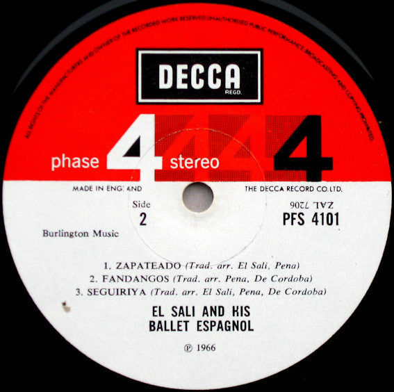El Sali And His Ballet Espagnol : Flamenco! (LP, Album)