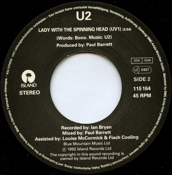 U2 : One (7", Single)