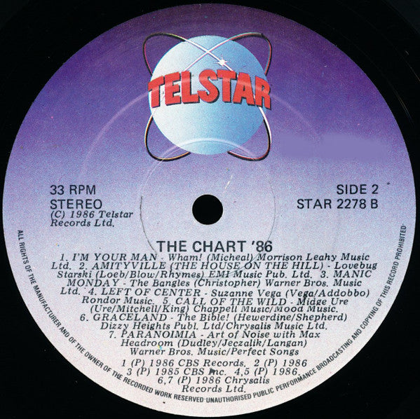 Various : The Chart '86 (LP, Comp)
